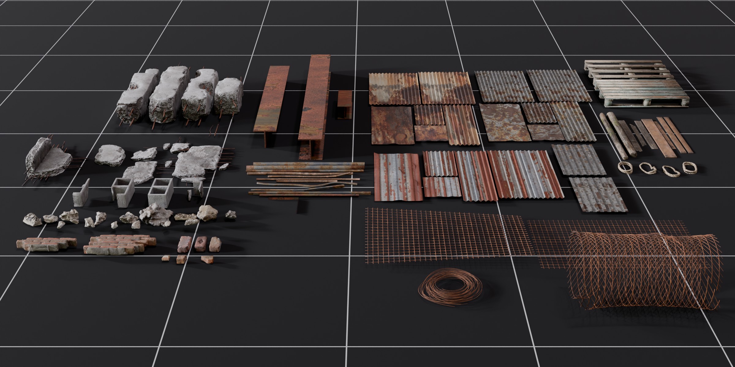 Construction debris preview